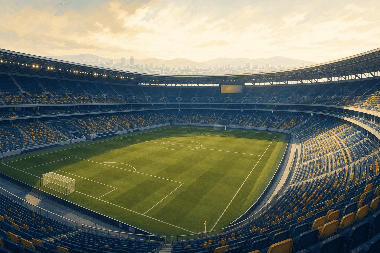 Pelouse et tribunes de stade — ambiance des paris sportifs